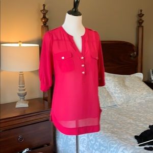 Magenta blouse size small by Angie GUC